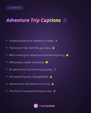 Adventure Trip Captions