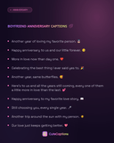 Boyfriend Anniversary Captions