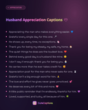 Husband Appreciation Captions