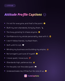 Attitude Profile Captions