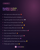 Beautiful & Aesthetic Self Photo Captions