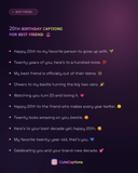 20th Birthday Captions for Best Friend