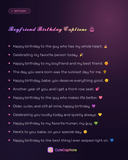 Boyfriend Birthday Captions