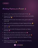 Birthday Captions for Friends