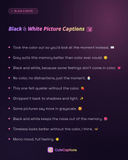 Black & White Picture Captions