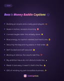 Boss & Money Baddie Captions