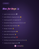 Bios for Boys