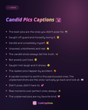Candid Pics Captions