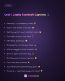 Cool & Catchy Facebook Captions