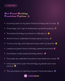 Best Friend Birthday Countdown Captions