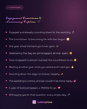 Engagement Countdown & Anniversary Captions