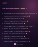 Cute Best Friend Birthday Captions