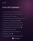 Cute Life Captions