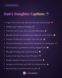Dad & Daughter Captions