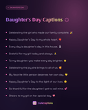 Daughter's Day Captions