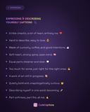 Expressing & Describing Yourself Captions