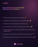 Facebook Captions about Friends