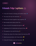 Friends Trip Captions