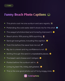 Funny Beach Photo Captions