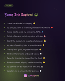 Funny Trip Captions