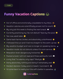 Funny Vacation Captions