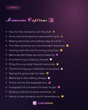 Memories Captions