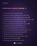 Profile Picture Captions (Identity)