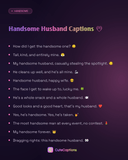 Handsome Husband Captions