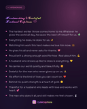 Hardworking & Grateful Husband Captions