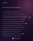 Nature Healing & Peace Captions