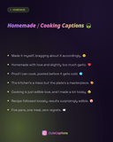 Homemade / Cooking Captions