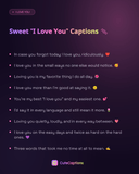 Sweet "I Love You" Captions