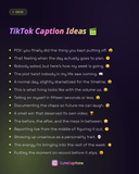 TikTok Caption Ideas