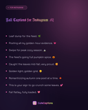 Fall Captions for Instagram