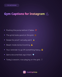 Gym Captions for Instagram