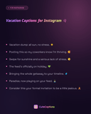Vacation Captions for Instagram