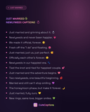 Just Married & Newlyweds Captions