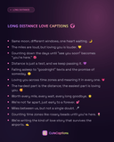 Long Distance Love Captions