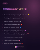 Captions about Love