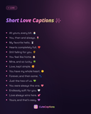 Short Love Captions