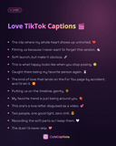 Love TikTok Captions