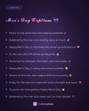 Men's Day Captions