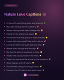 Nature Love Captions