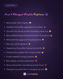 New & Changed Profile Captions