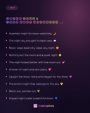 Night Moon & Moon View Captions