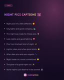 Night Pics Captions