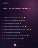 Mom, Dad & Parents Captions