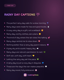 Rainy Day Captions