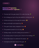 Seasonal Pregnancy Announcement Captions