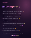 Self Care Captions
